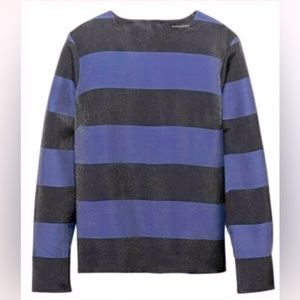 Banana Republic Blue Rugby Striped Top